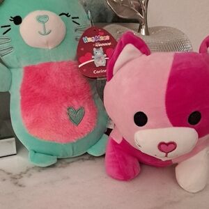 Squishmallows Pink and Teal Plush Set